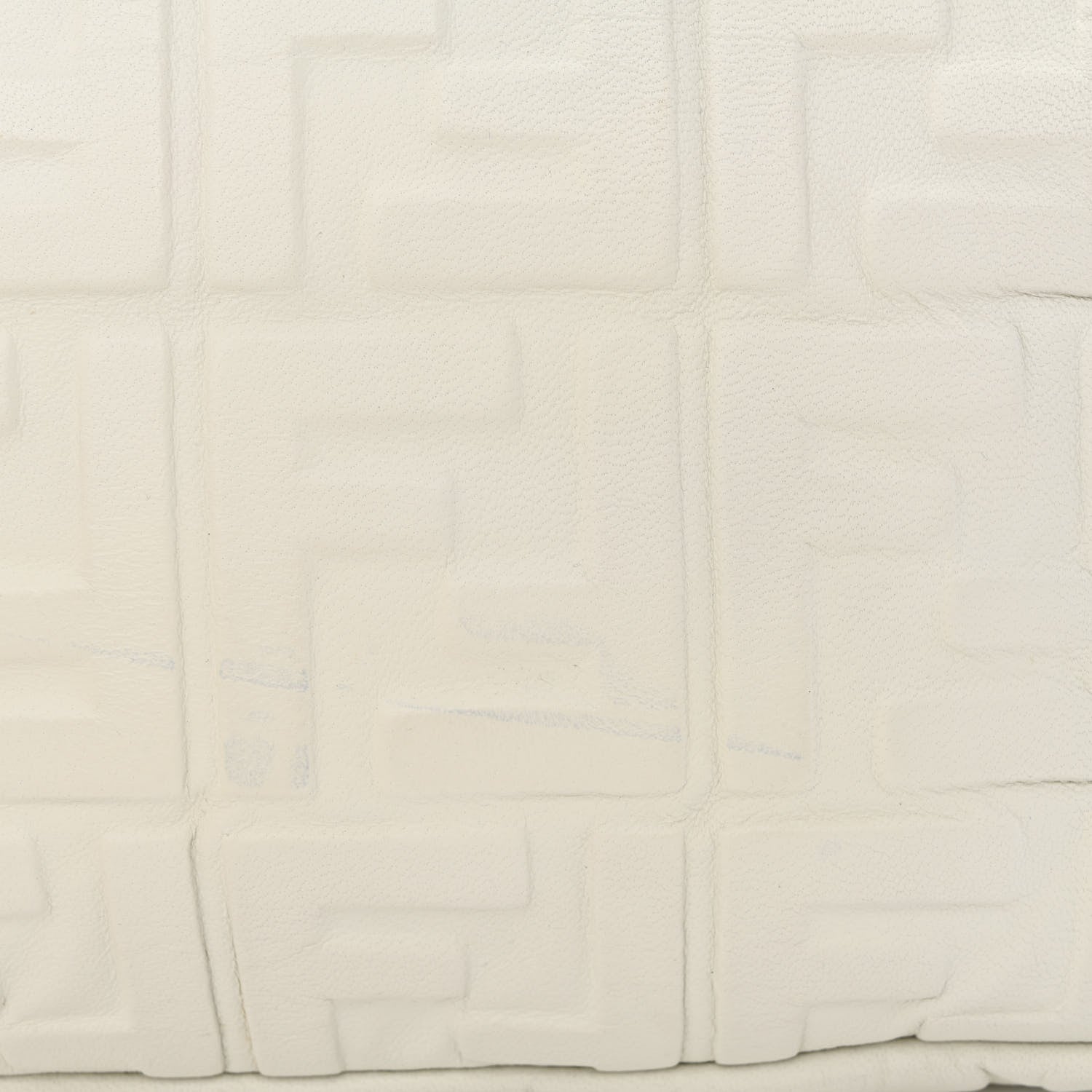 Fendi Nappa FF 1974 Embossed Baguette White 11 of 11