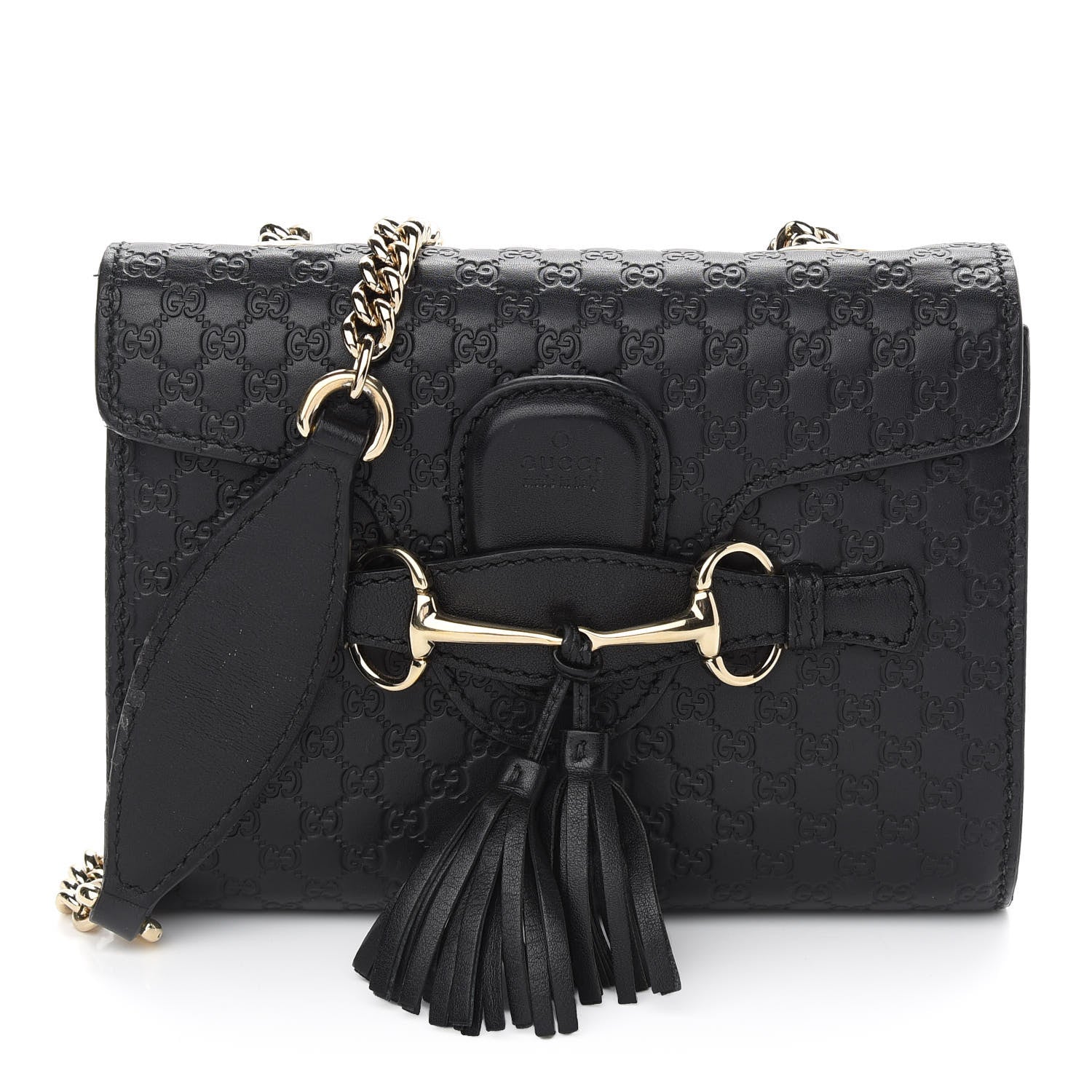 Gucci Microguccissima Mini Emily Shoulder Bag Black 1 of 11