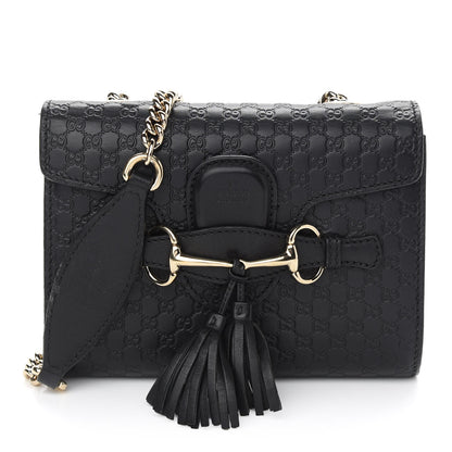 Gucci Microguccissima Mini Emily Shoulder Bag Black 1 of 11