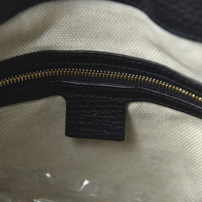 Gucci Pebbled Calfskin Medium Soho Chain Shoulder Bag Black 8 of 12