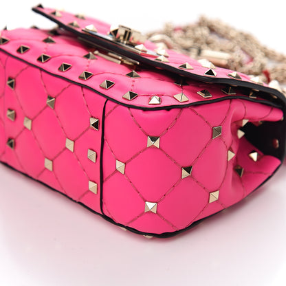 Valentino Garavani Calfskin Micro Rockstud Spike Shoulder Bag Azalea 7 of 7