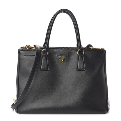 Prada Saffiano Medium Galleria Double Zip Tote Black 1 of 12