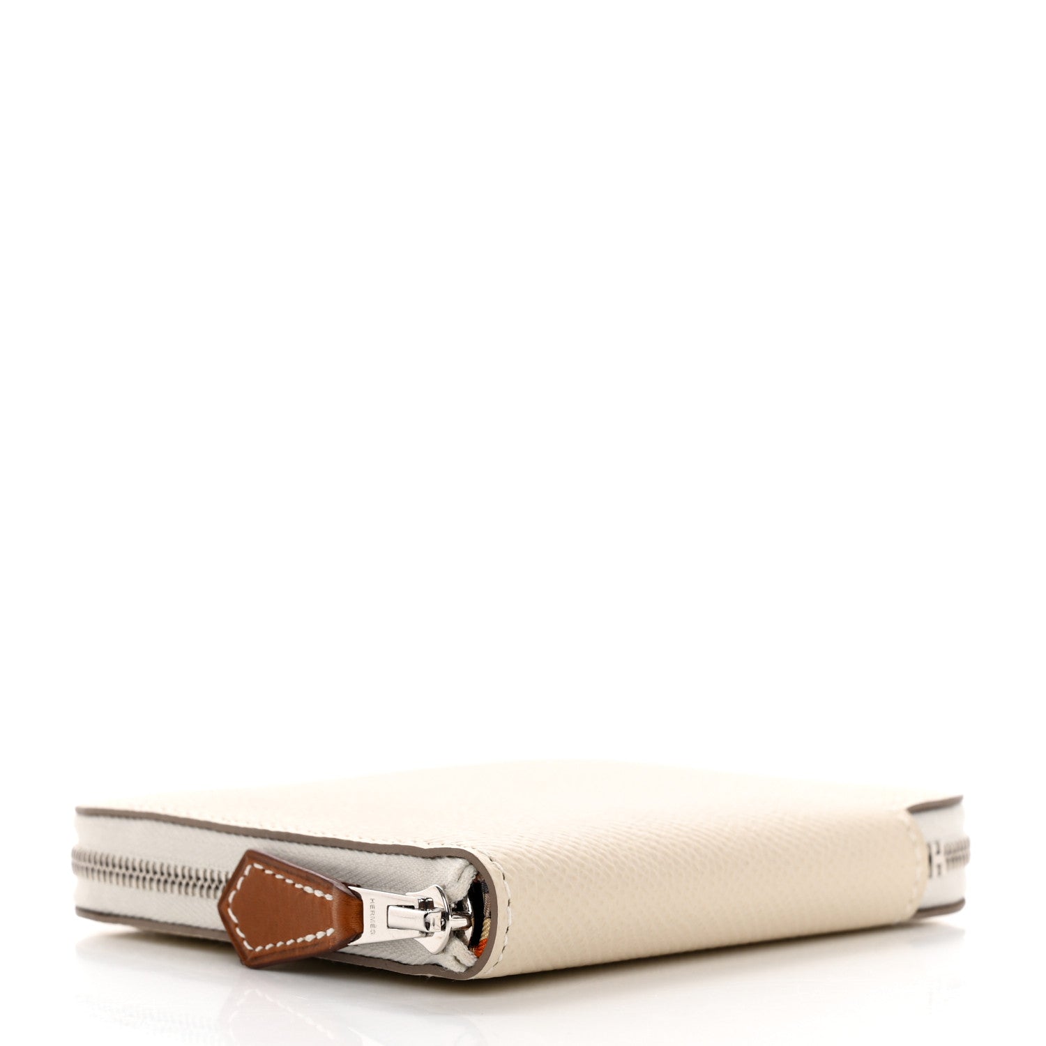 Hermes Epsom Silk'In Compact Wallet Craie Caban Jaune Ambre 4 of 8