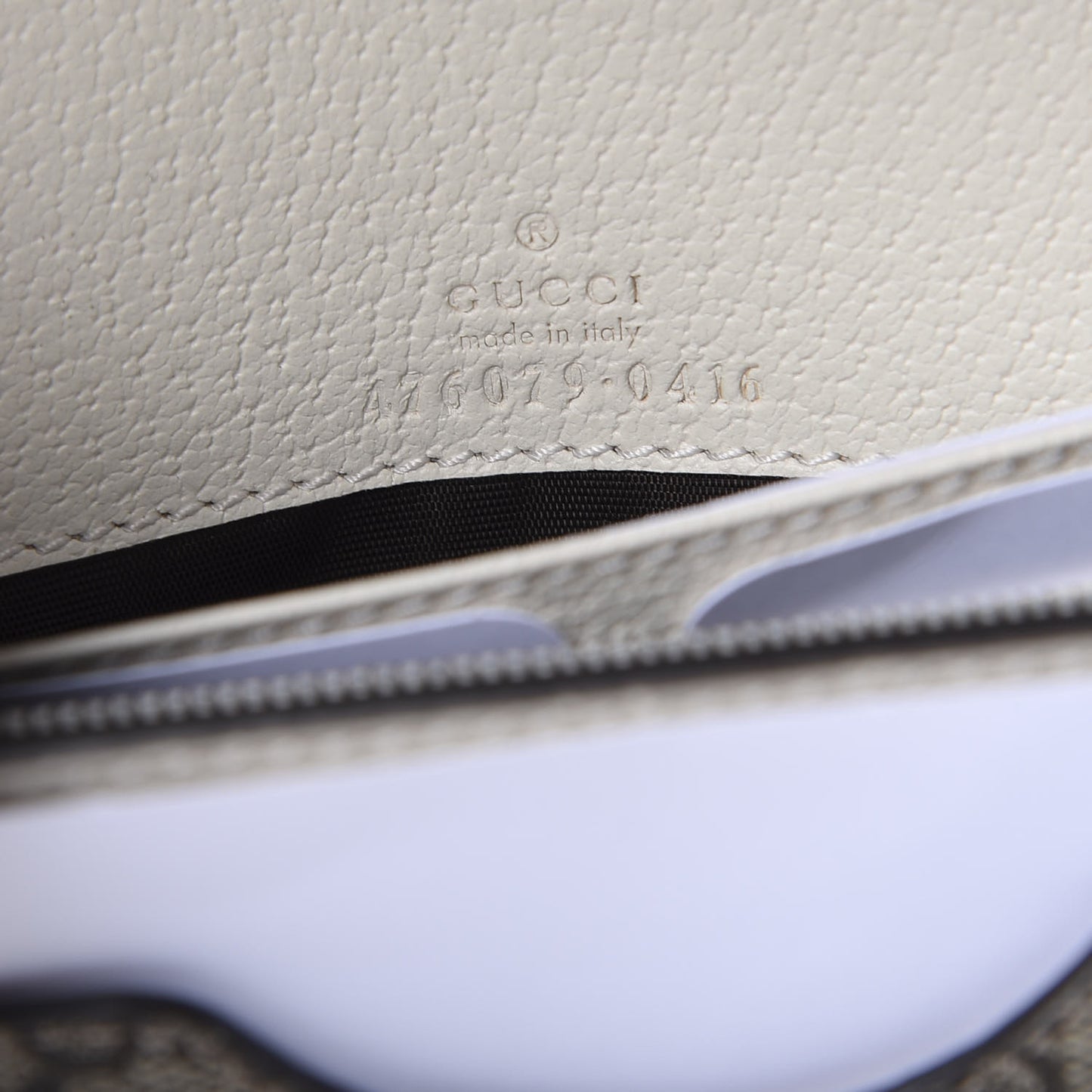 GG Supreme Monogram Web Queen Margaret Chain Wallet White