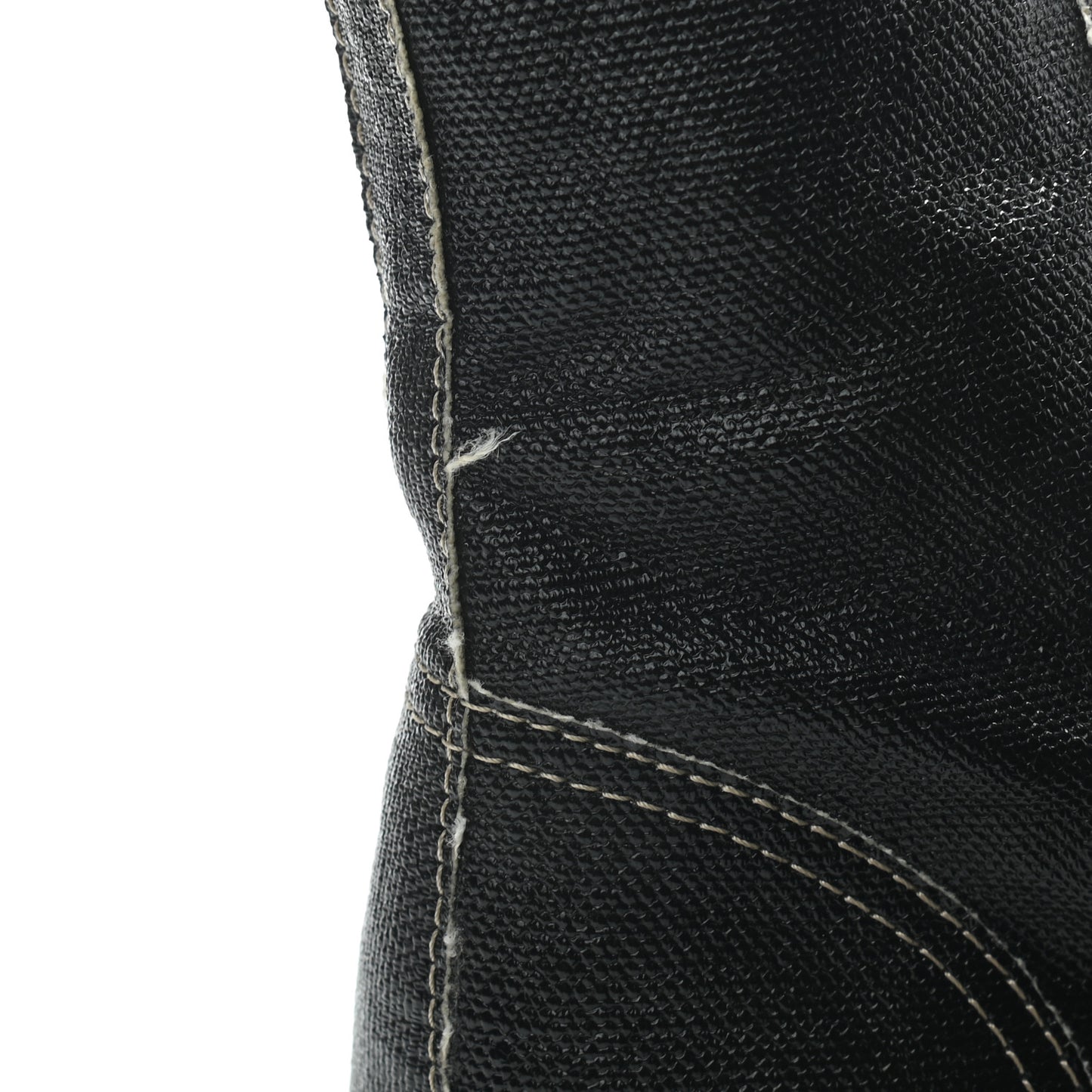 Coated Canvas Lace Up Combat Boots 39 Black