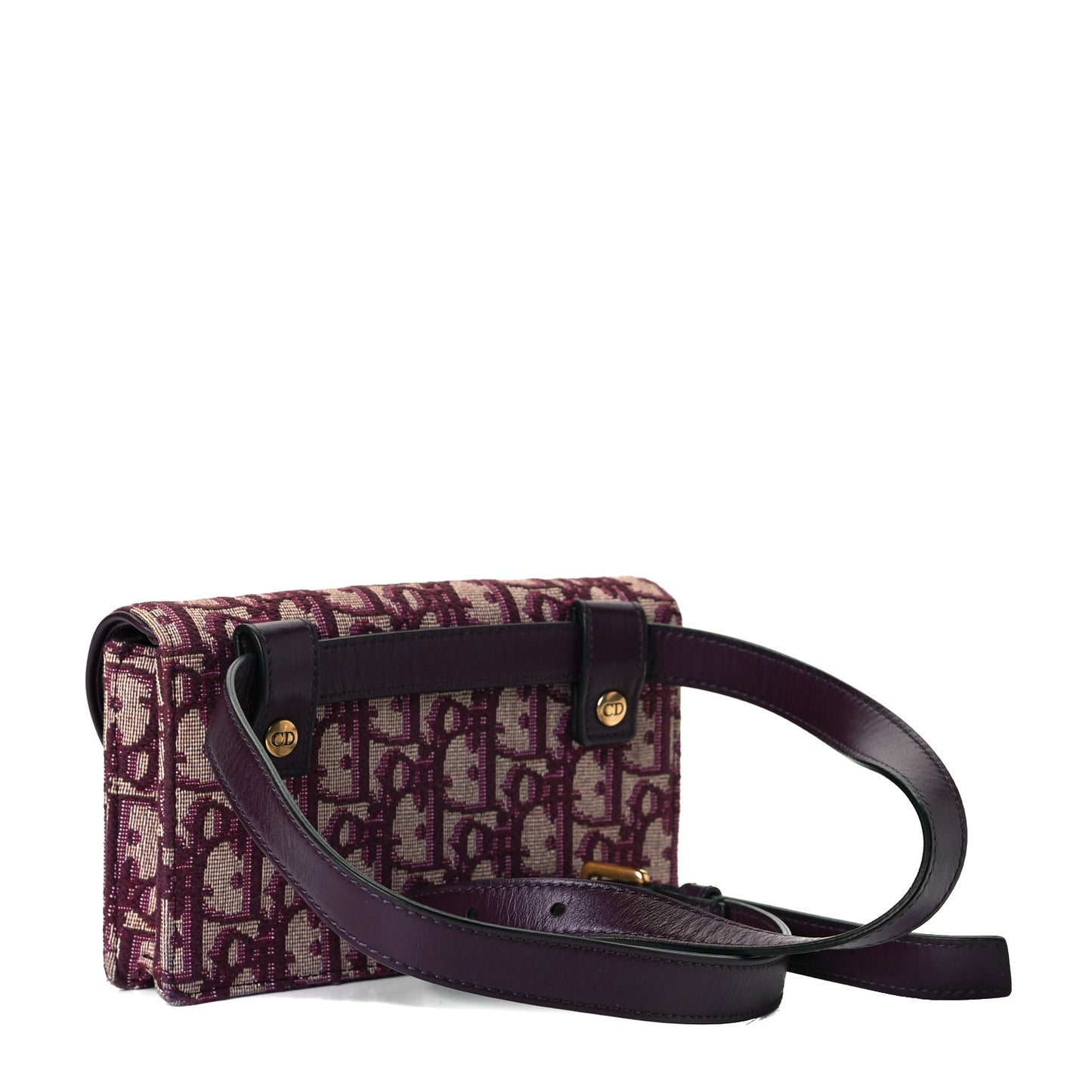 Oblique Saddle Belt Bag Bordeaux