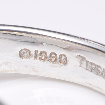 Tiffany Sterling Silver 18K Yellow Gold Hematite Ring 53 6.25 4 of 6