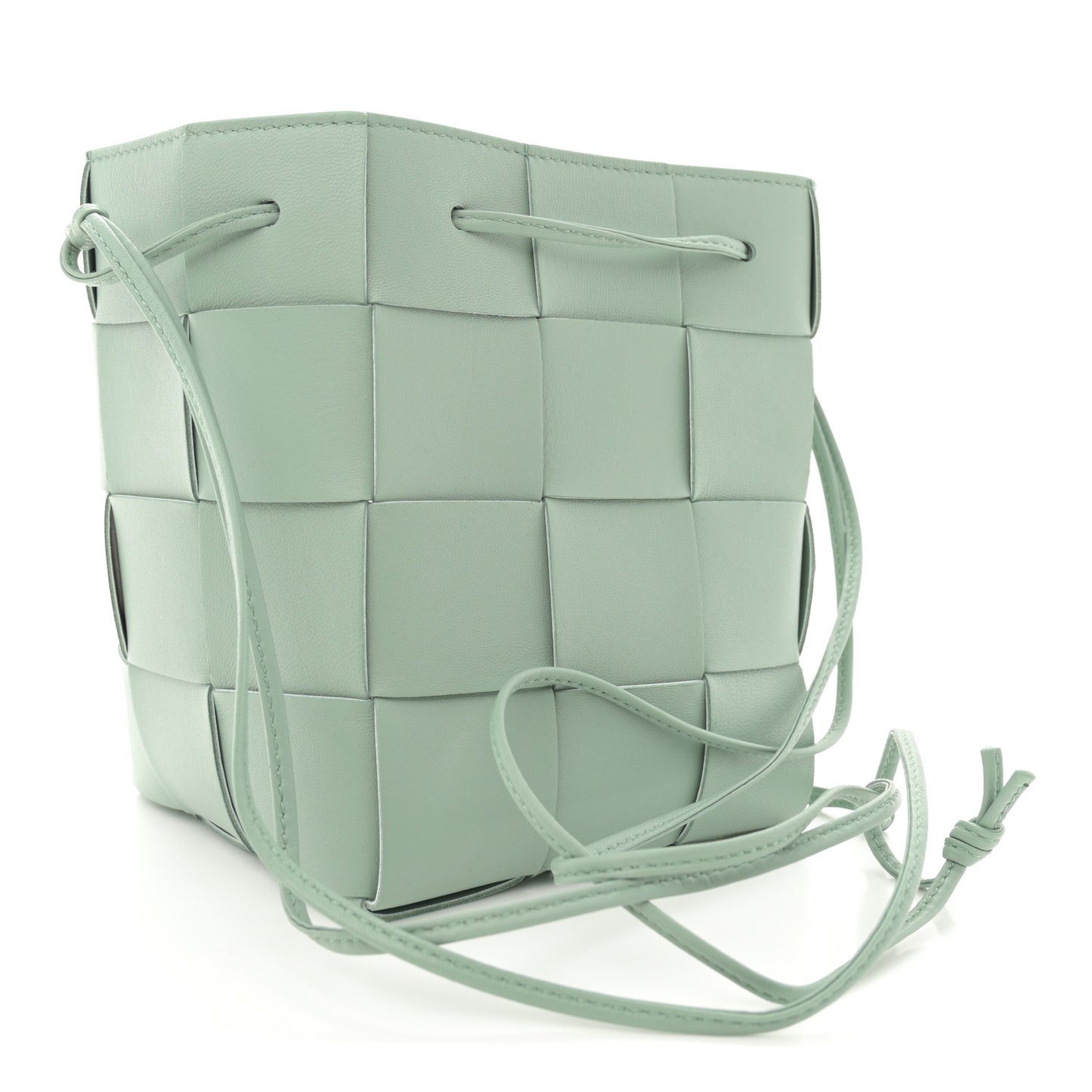Nappa Maxi Intrecciato Small Cassette Bucket Bag New Sauge
