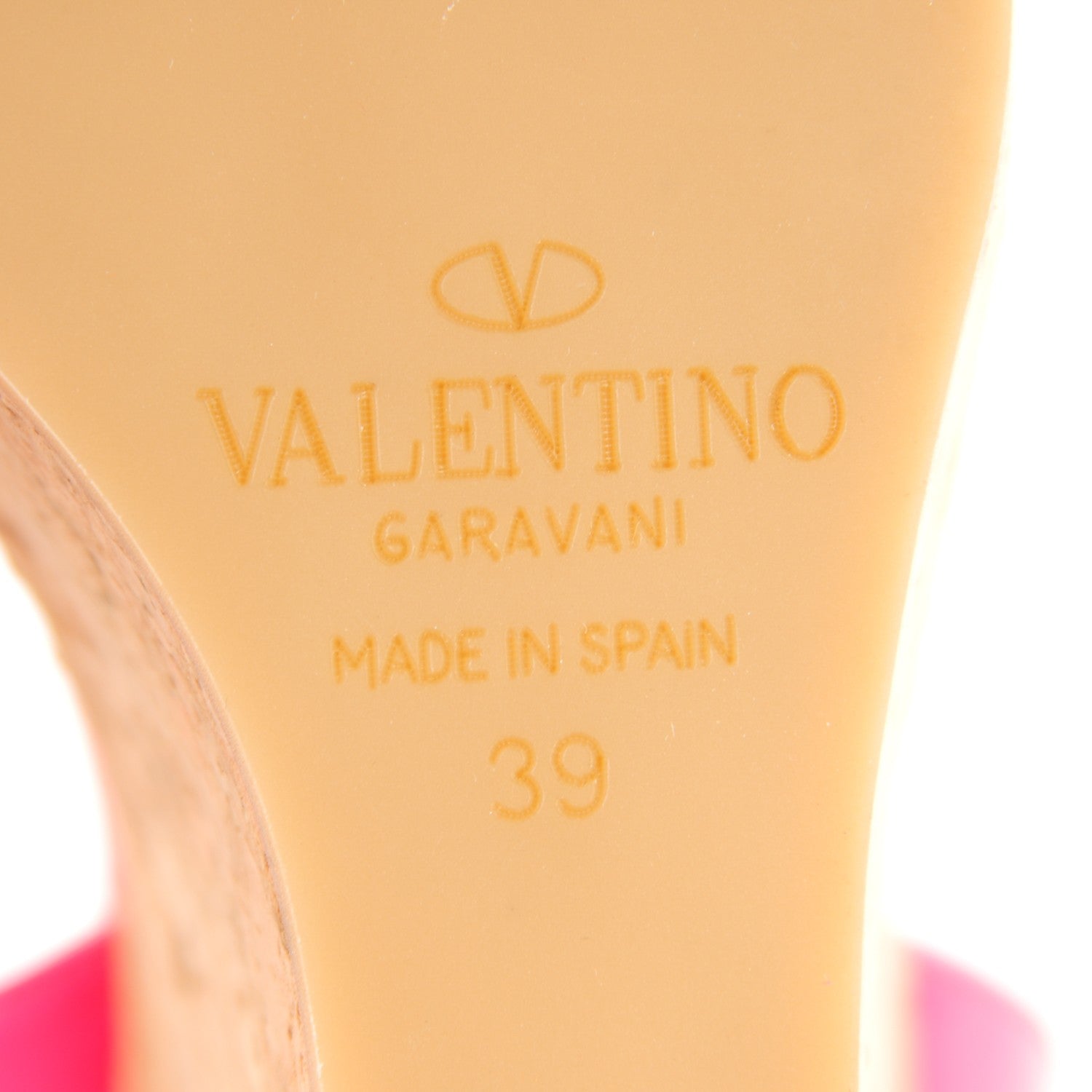 Valentino Garavani Patent Cork 120 Platform Wedge Sandals 39 Fuxia Fluo 6 of 7