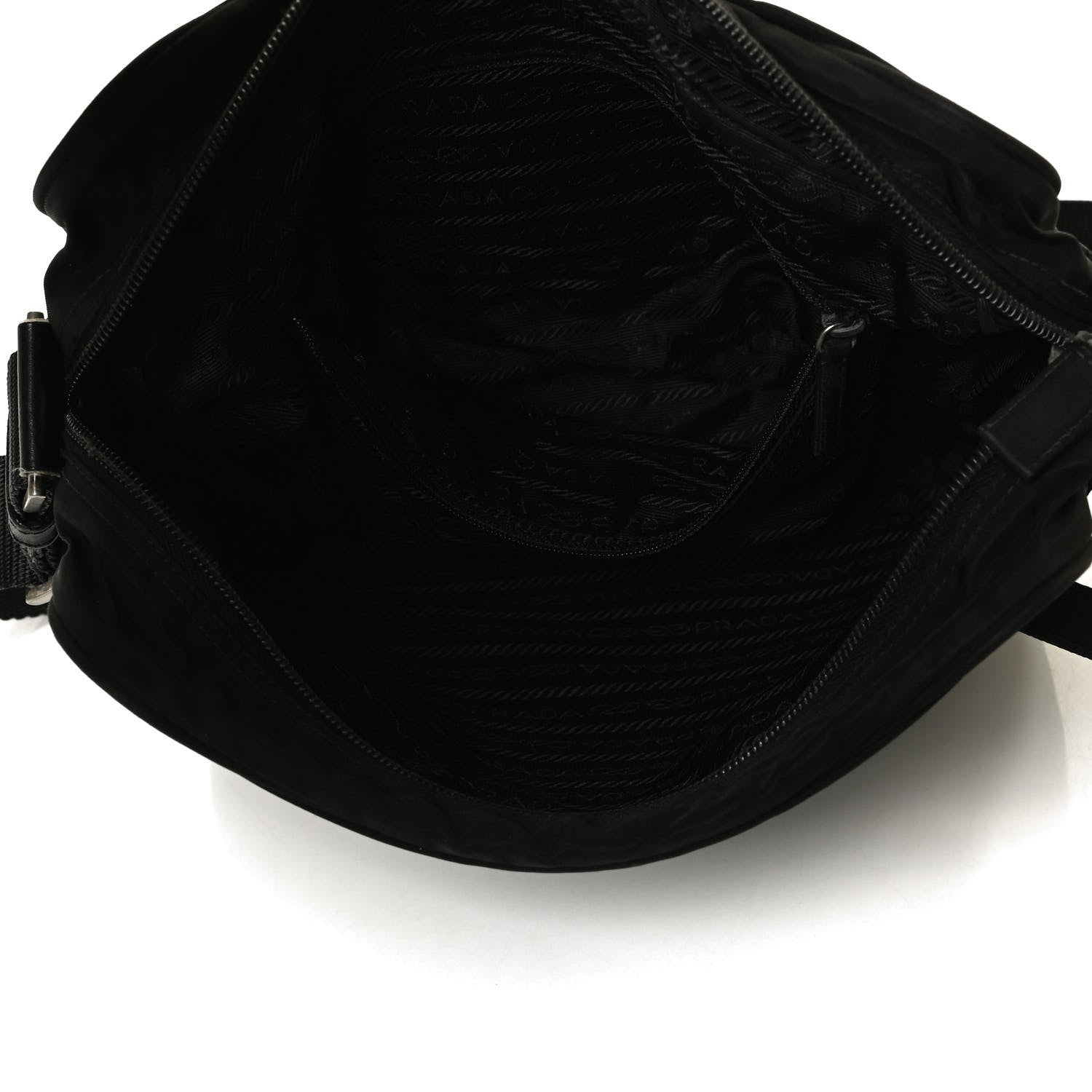 Prada Nylon Tessuto Messenger Bag Black 5 of 14