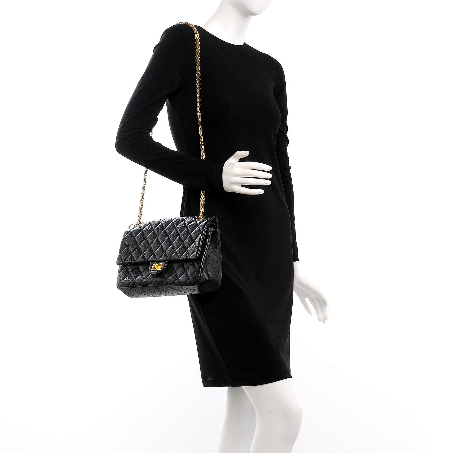 Chanel Aged Calfskin Quilted 2.55 Reissue 226 Flap Black 2 of 10