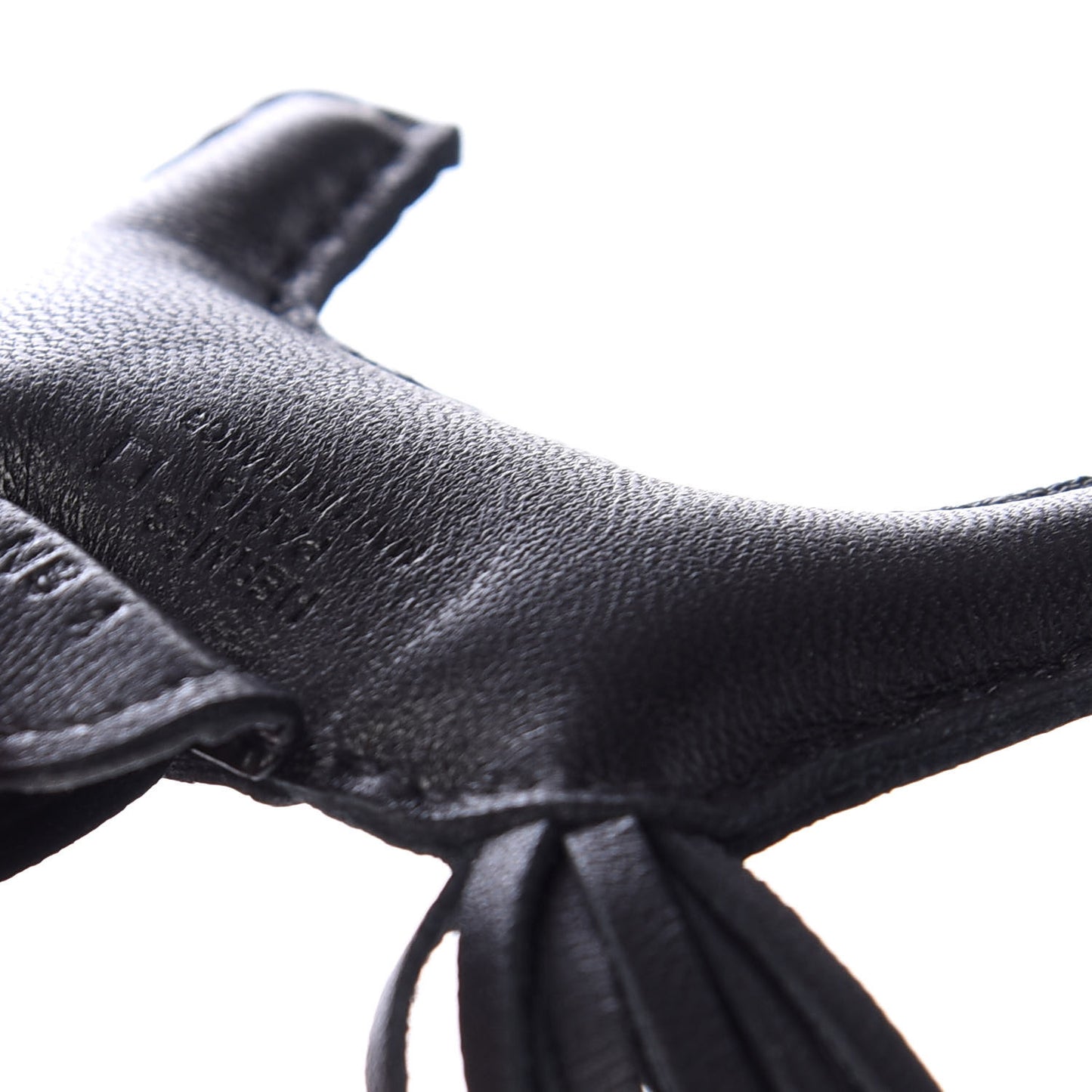 Milo Lambskin Matte Alligator Touch Grigri Rodeo Horse Bag Charm PM So Black