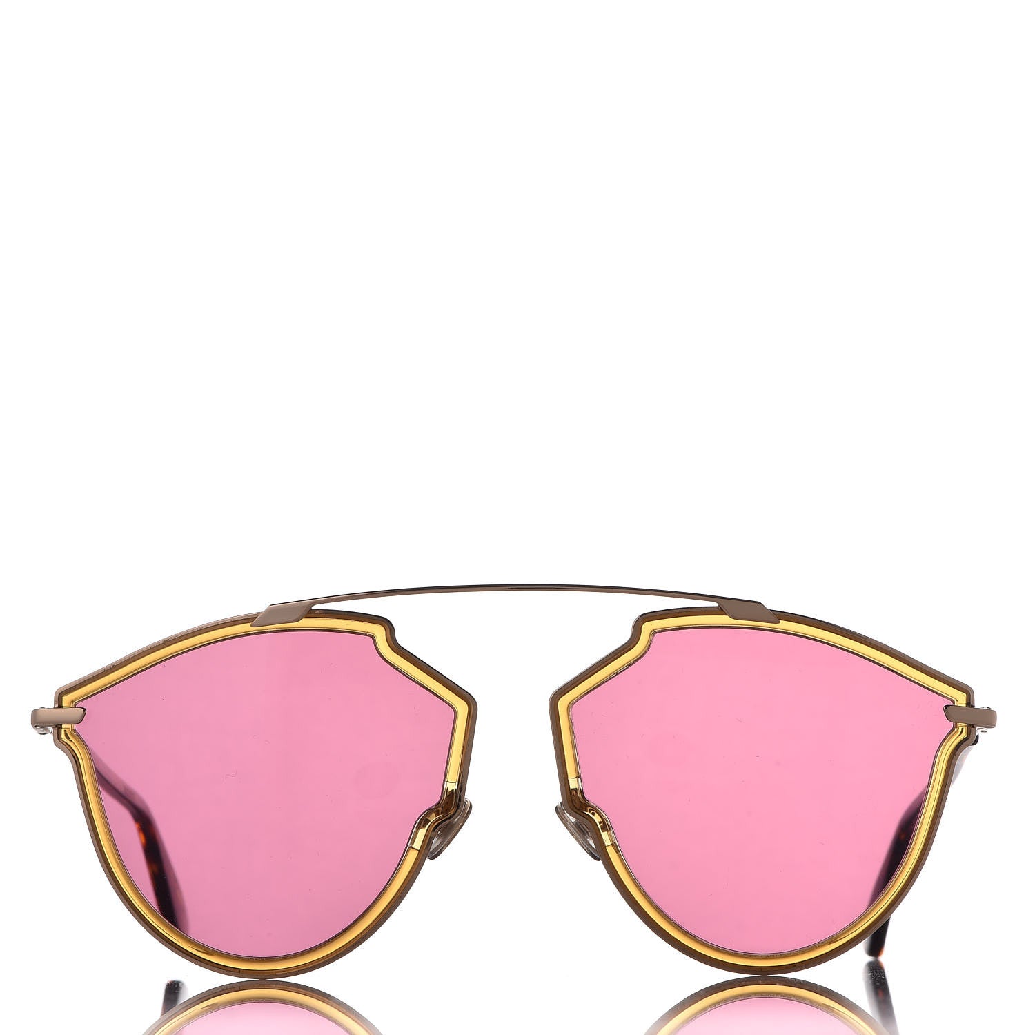 Christian Dior So Real Rise Sunglasses Yellow Gold Pink Havana 3 of 9