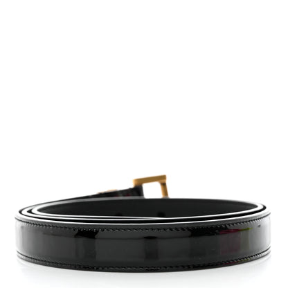 Saint Laurent Patent Monogram Square Buckle Belt 85 34 Black 2 of 6
