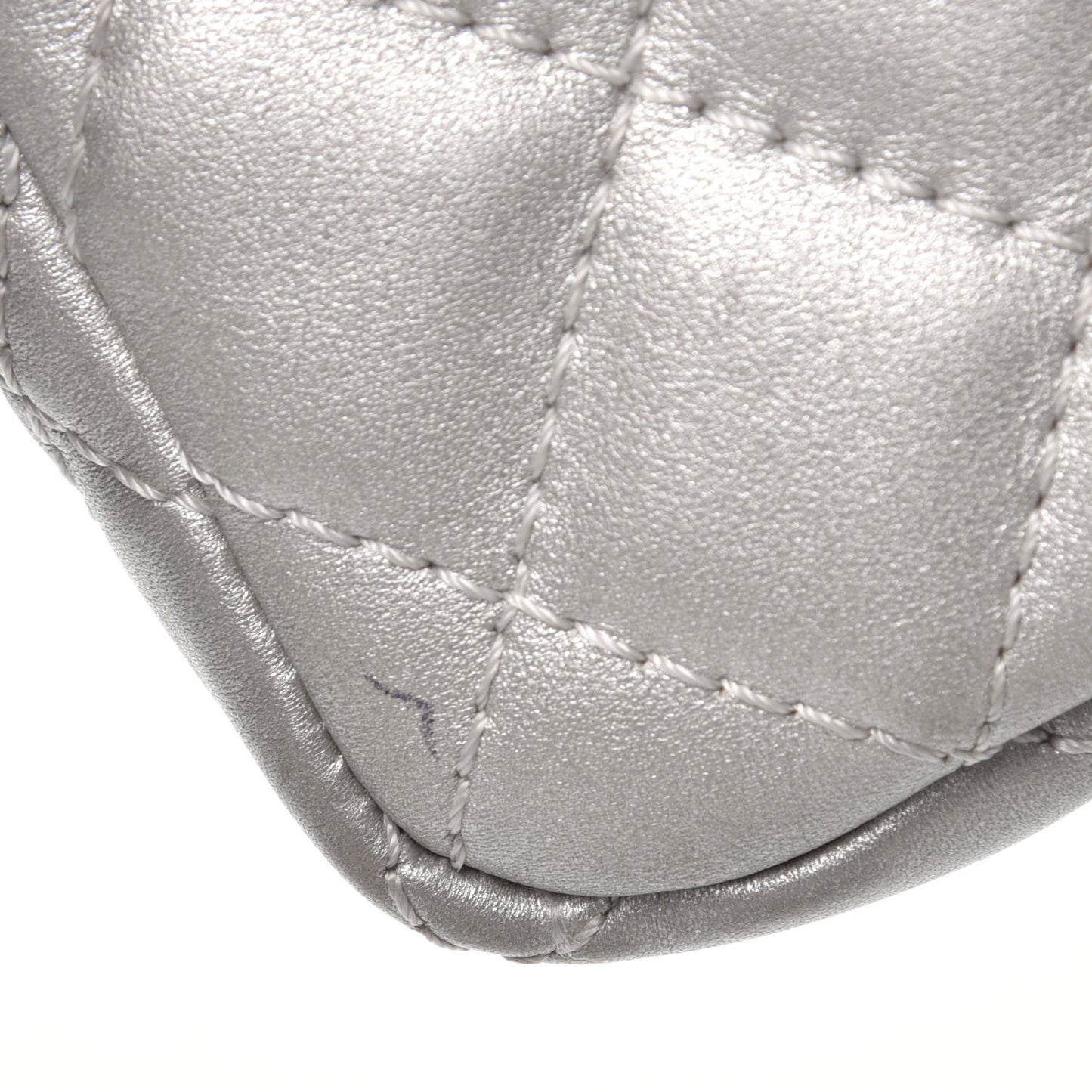 Metallic Lambskin Quilted Snake Chain 2.55 Reissue Flap Silver