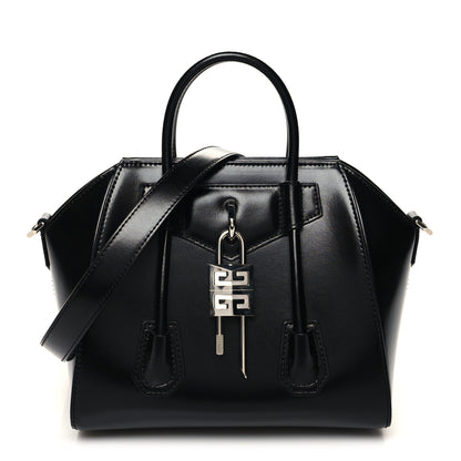 Givenchy Box Calfskin Mini Lock Antigona Shoulder Bag Black 1 of 11