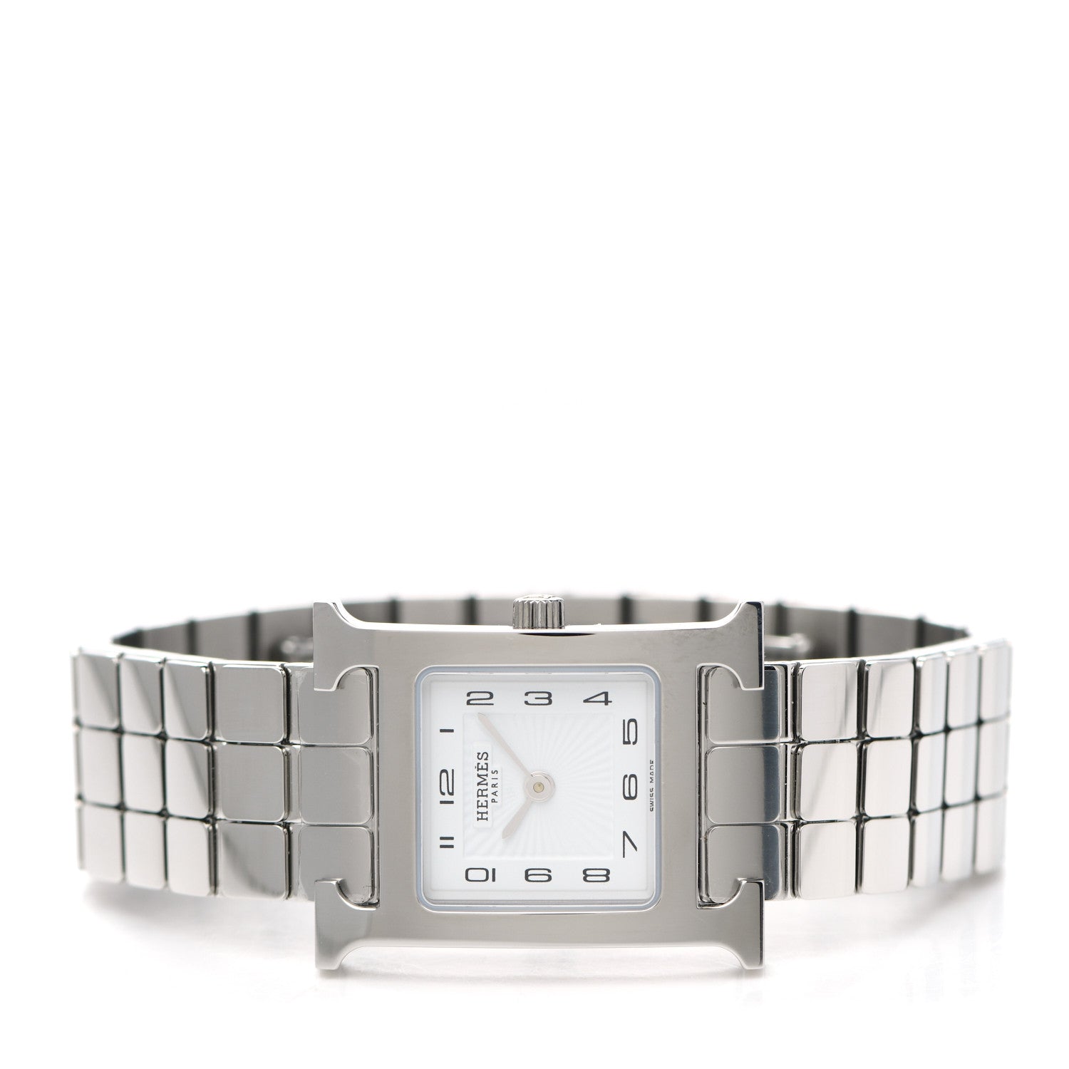 Hermes Stainless Steel 21mm Heure H Hour Quartz Watch 2 of 5
