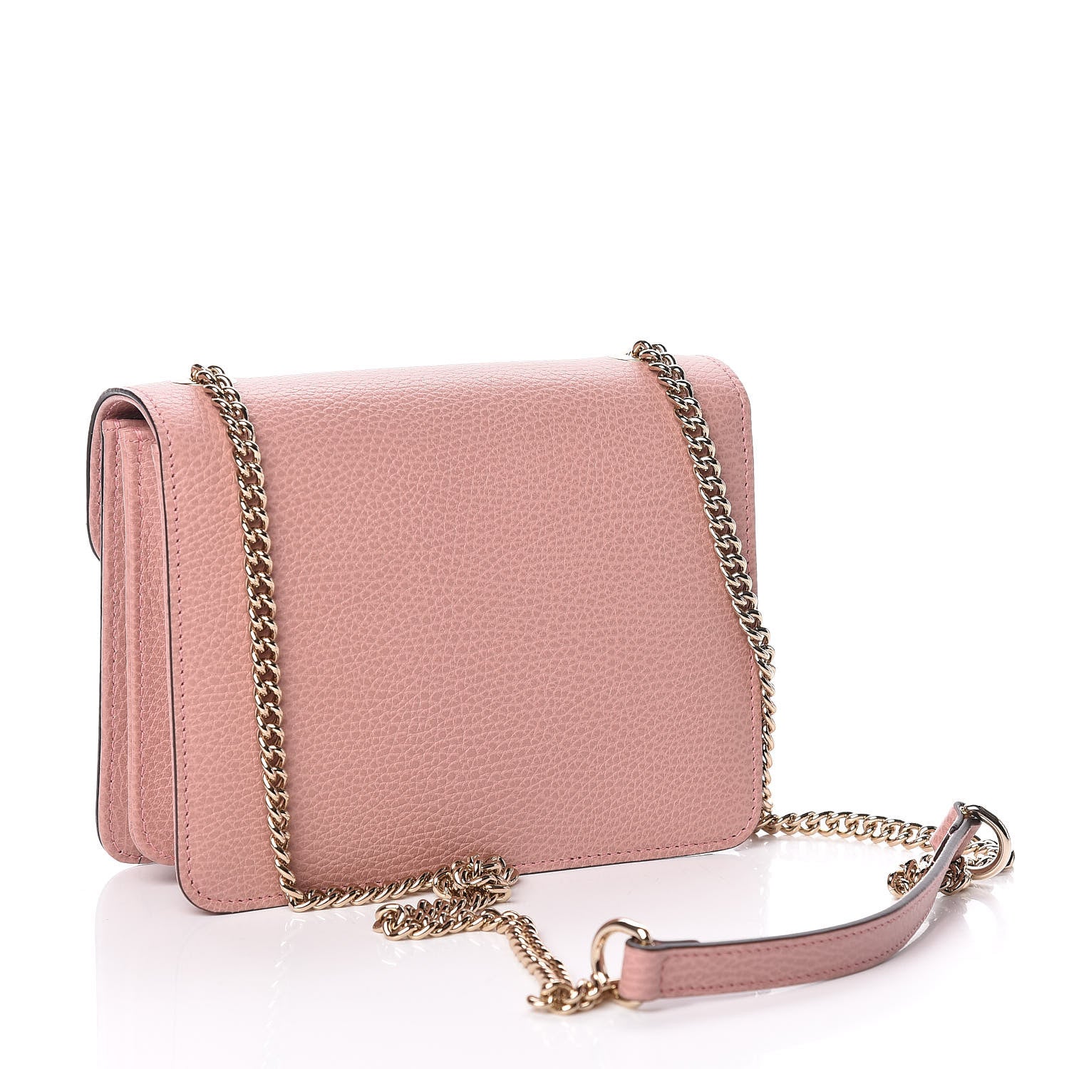 Gucci Dollar Calfskin Small Interlocking G Shoulder Bag Soft Pink 3 of 9