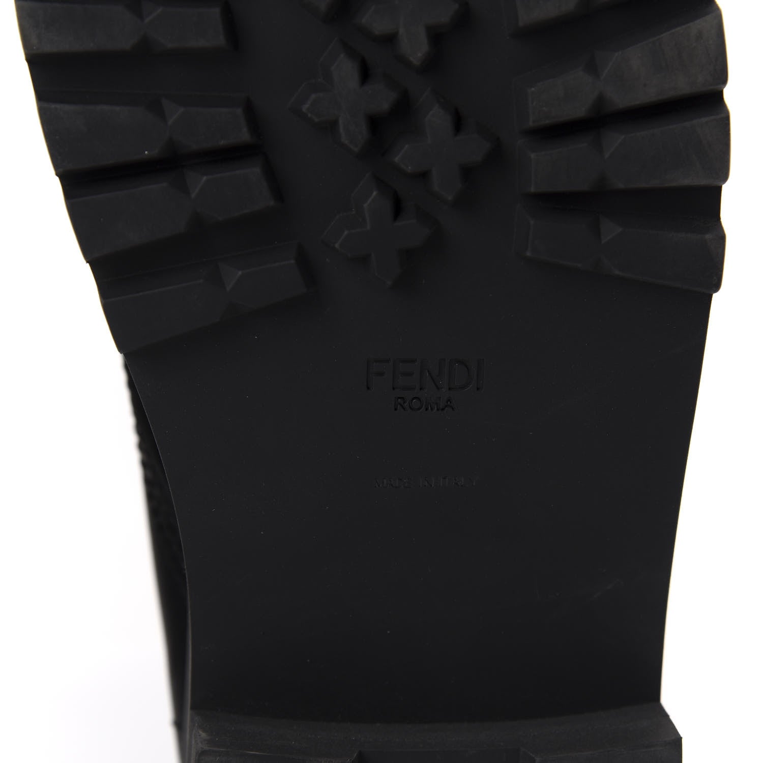 Fendi Calfskin FFreedom Platform Biker Boots 37.5 Black 8 of 8
