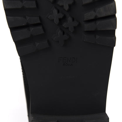 Fendi Calfskin FFreedom Platform Biker Boots 37.5 Black 8 of 8