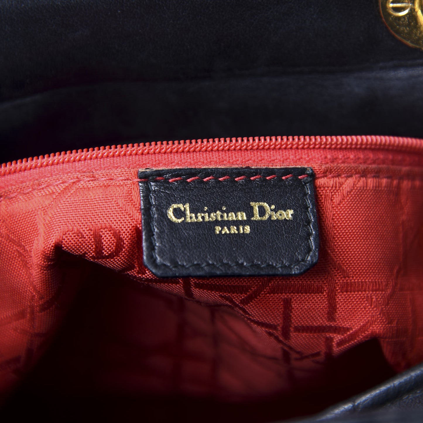 Lambskin Cannage Large Lady Dior Black