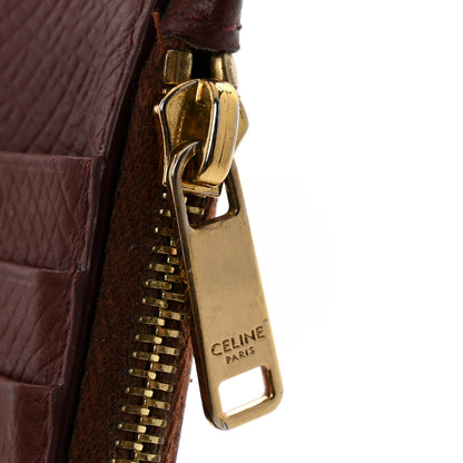 Celine Grained Calfskin Zipped Card Holder Grenat 10 of 15