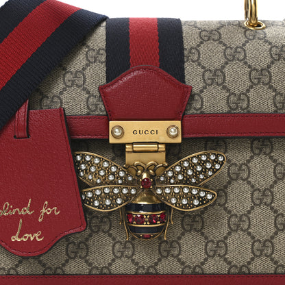 Gucci GG Supreme Monogram Small Queen Margaret Top Handle Bag Red 8 of 10