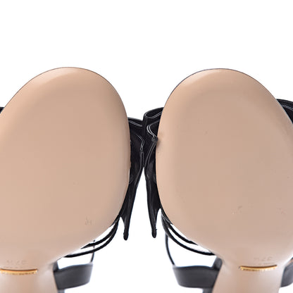 Gucci Nappa Queen Margaret Mid Heel Sandals 37.5 Black 7 of 8