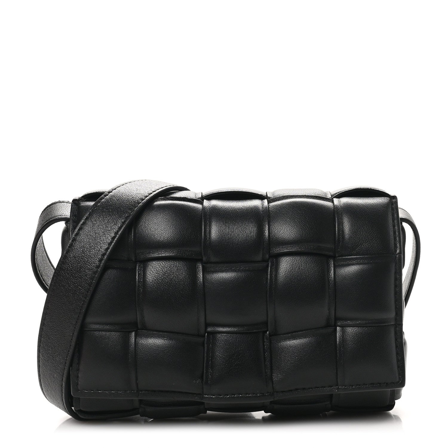 Bottega Veneta Nappa Maxi Intreccio Small Padded Cassette Crossbody Bag Black 1 of 9