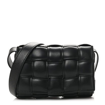 Bottega Veneta Nappa Maxi Intreccio Small Padded Cassette Crossbody Bag Black 1 of 9