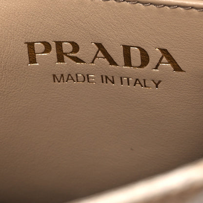 Prada Jacquard Saffiano Triangolo Symbole Embroidered Micro Tote Corda Talco 6 of 11