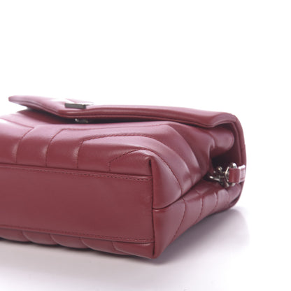 Saint Laurent Calfskin Y Quilted Monogram Toy Loulou Crossbody Bag New Lipstick 8 of 10