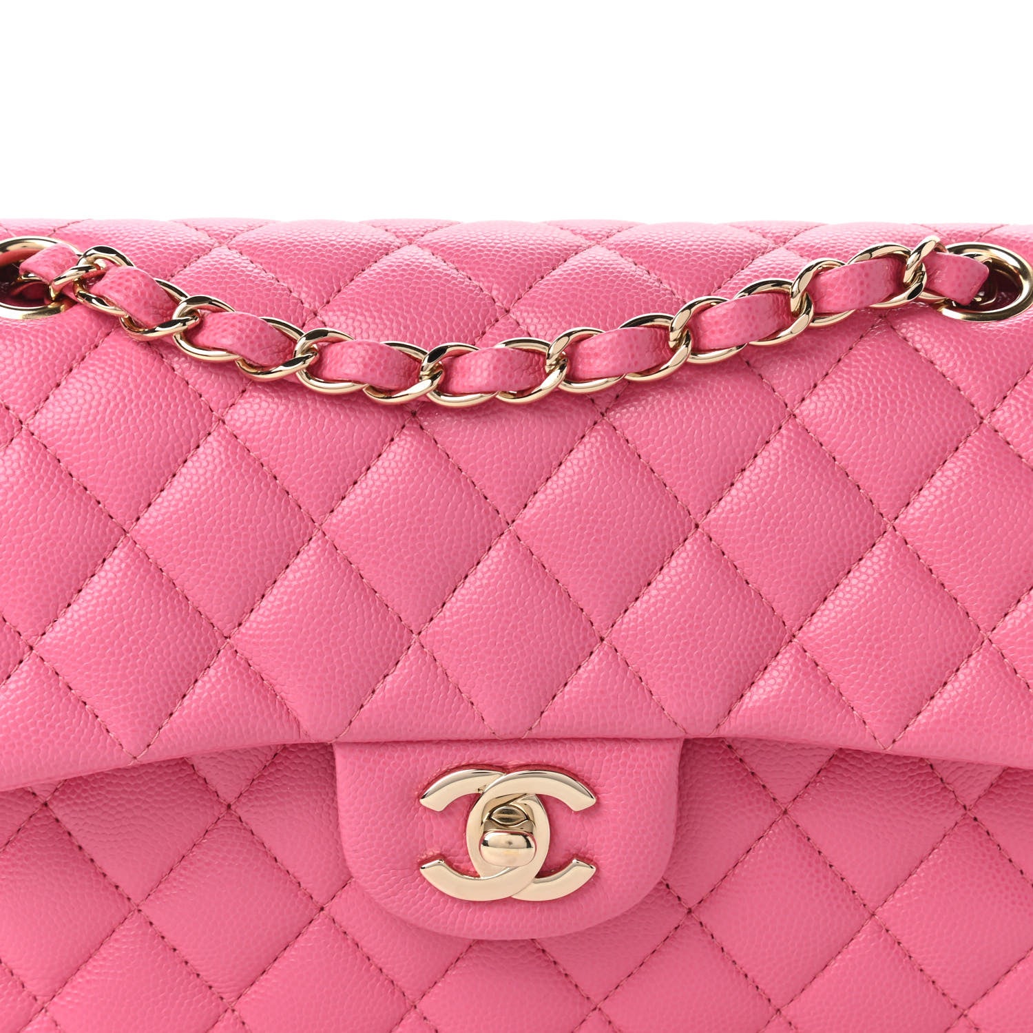 Chanel Caviar Quilted Small Double Flap Pink 10 of 10