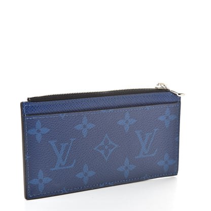 Louis Vuitton Monogram Taiga Coin Card Holder Cobalt 3 of 7