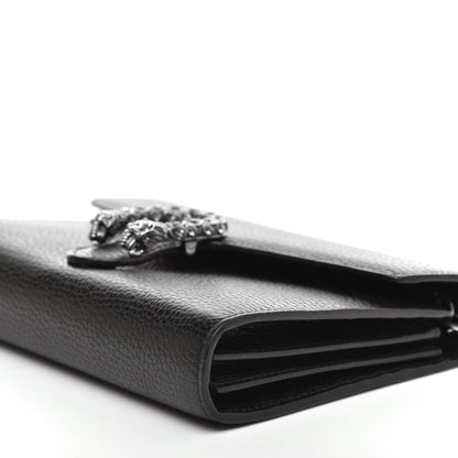 Gucci Calfskin Mini Dionysus Chain Wallet Black 7 of 11
