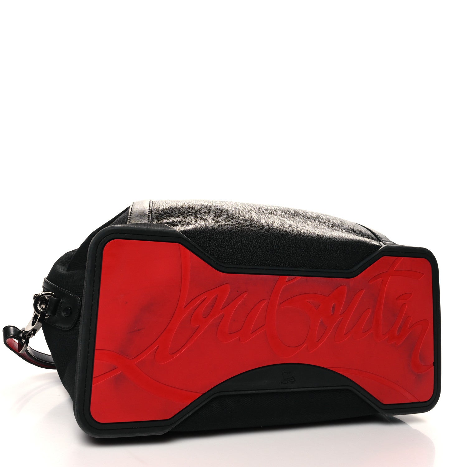 Christian Louboutin Canvas Calfskin Bagdamon Duffle Bag Black Red 4 of 11
