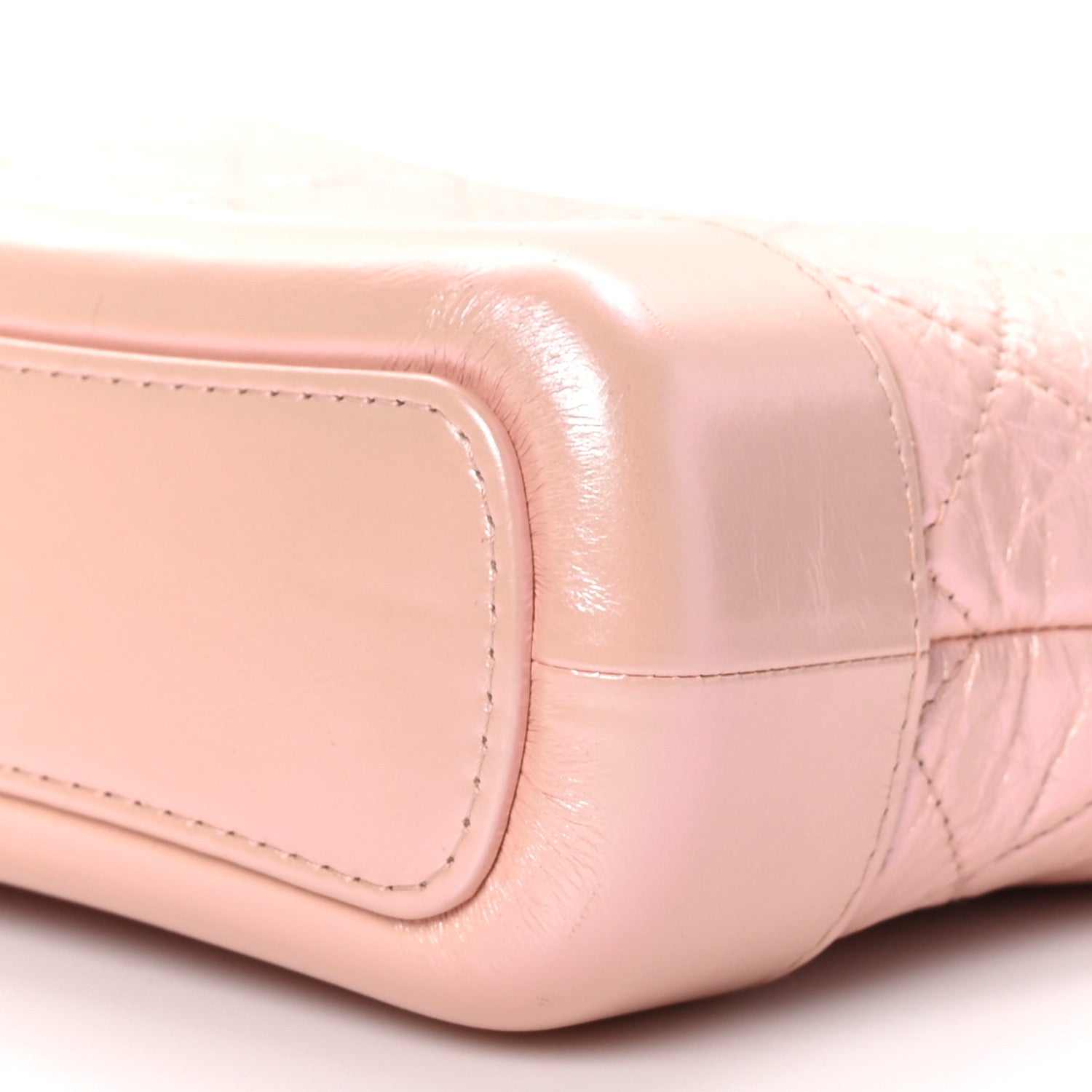 Chanel Iridescent Aged Calfskin Quilted Small Gabrielle Hobo Rose 10 of 11