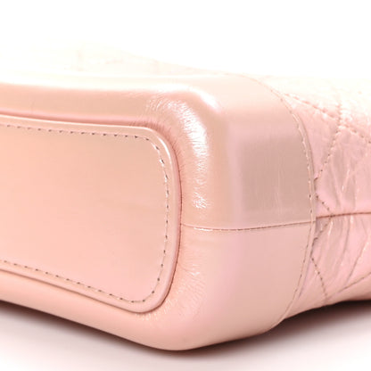 Chanel Iridescent Aged Calfskin Quilted Small Gabrielle Hobo Rose 10 of 11