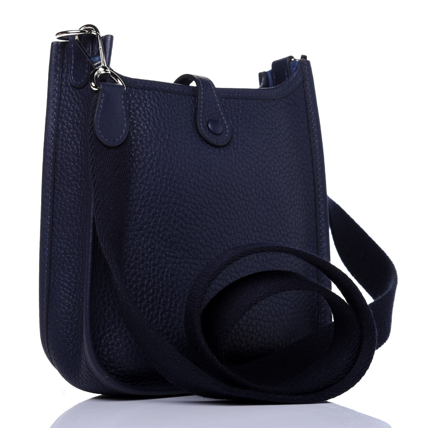 Hermes Taurillon Clemence Evelyne TPM Bleu Nuit 2 of 8