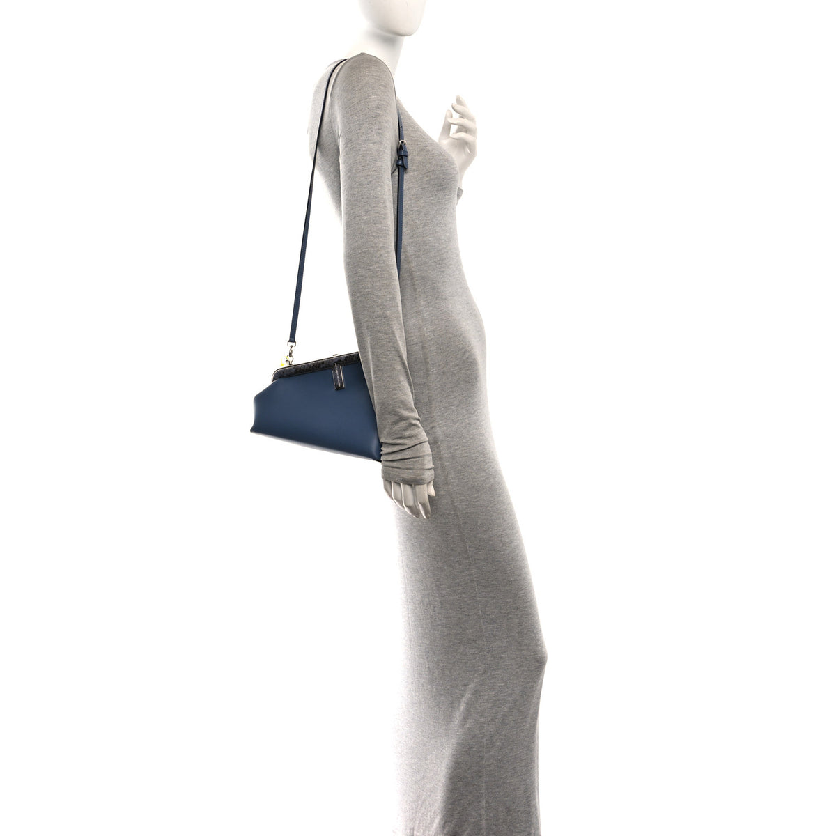Fendi Shiny Nappa Snakeskin Small Fendi First Mirto 2 of 11