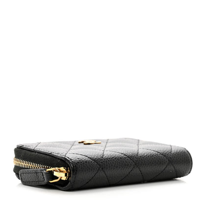 Chanel Caviar Quilted Zip Coin Purse Black 4 of 9