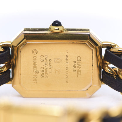 Chanel Stainless Steel Lambskin 20mm Chain Premiere Quartz Watch Gold L 4 of 5