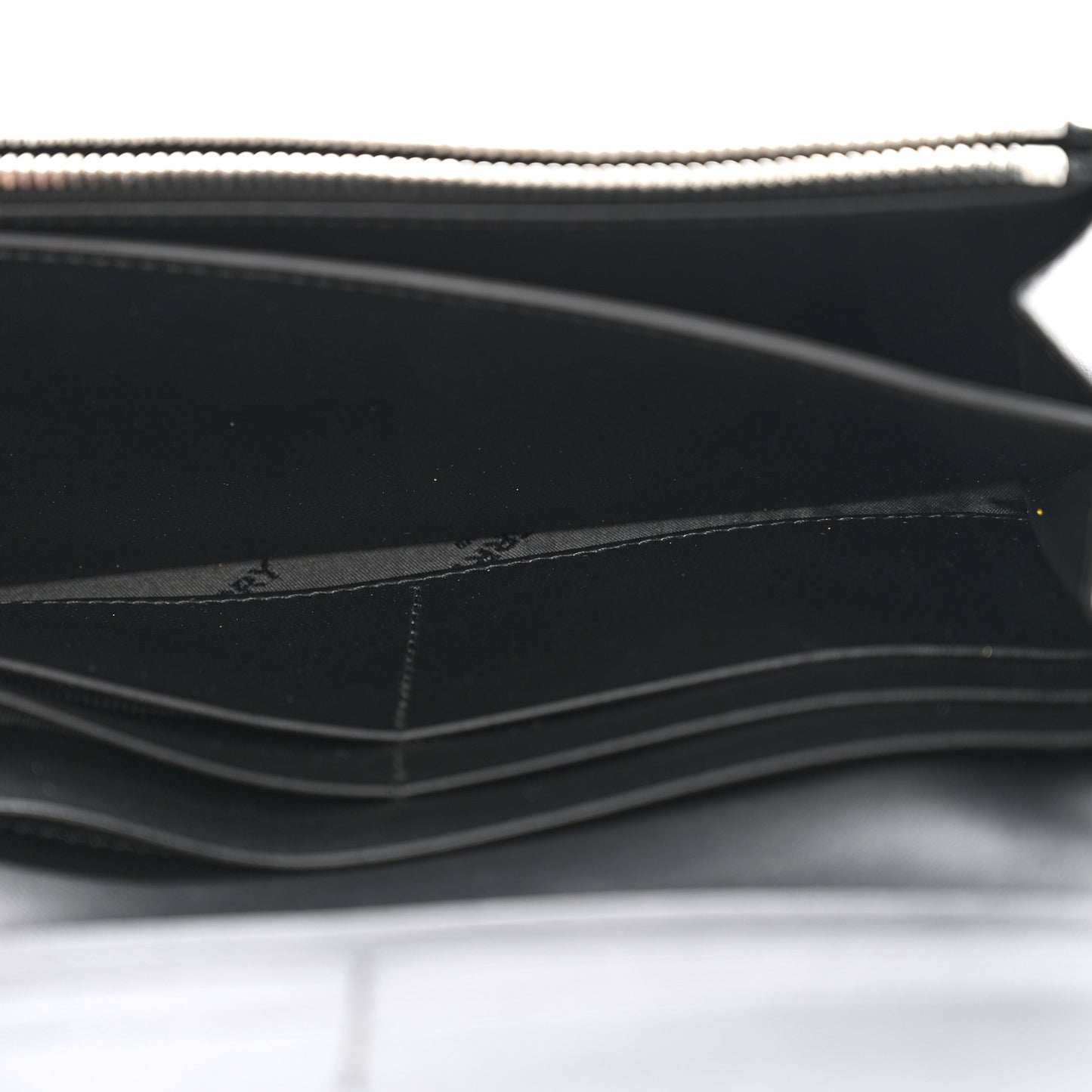 Grained Calfskin Embossed Porter Continental Wallet Black