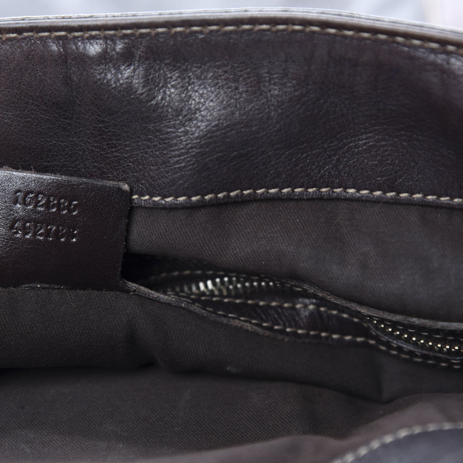 Gucci Calfskin Medium Britt Tote Dark Brown 13 of 14