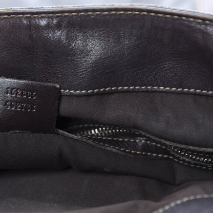 Gucci Calfskin Medium Britt Tote Dark Brown 13 of 14