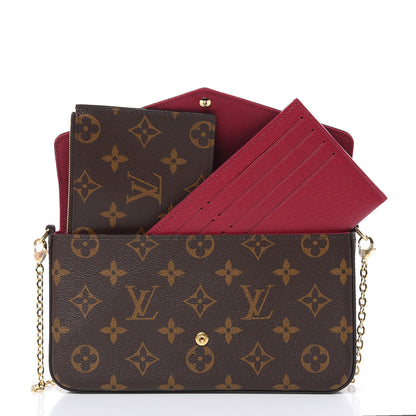 Louis Vuitton Monogram Pochette Felicie Chain Wallet Fuchsia 7 of 13