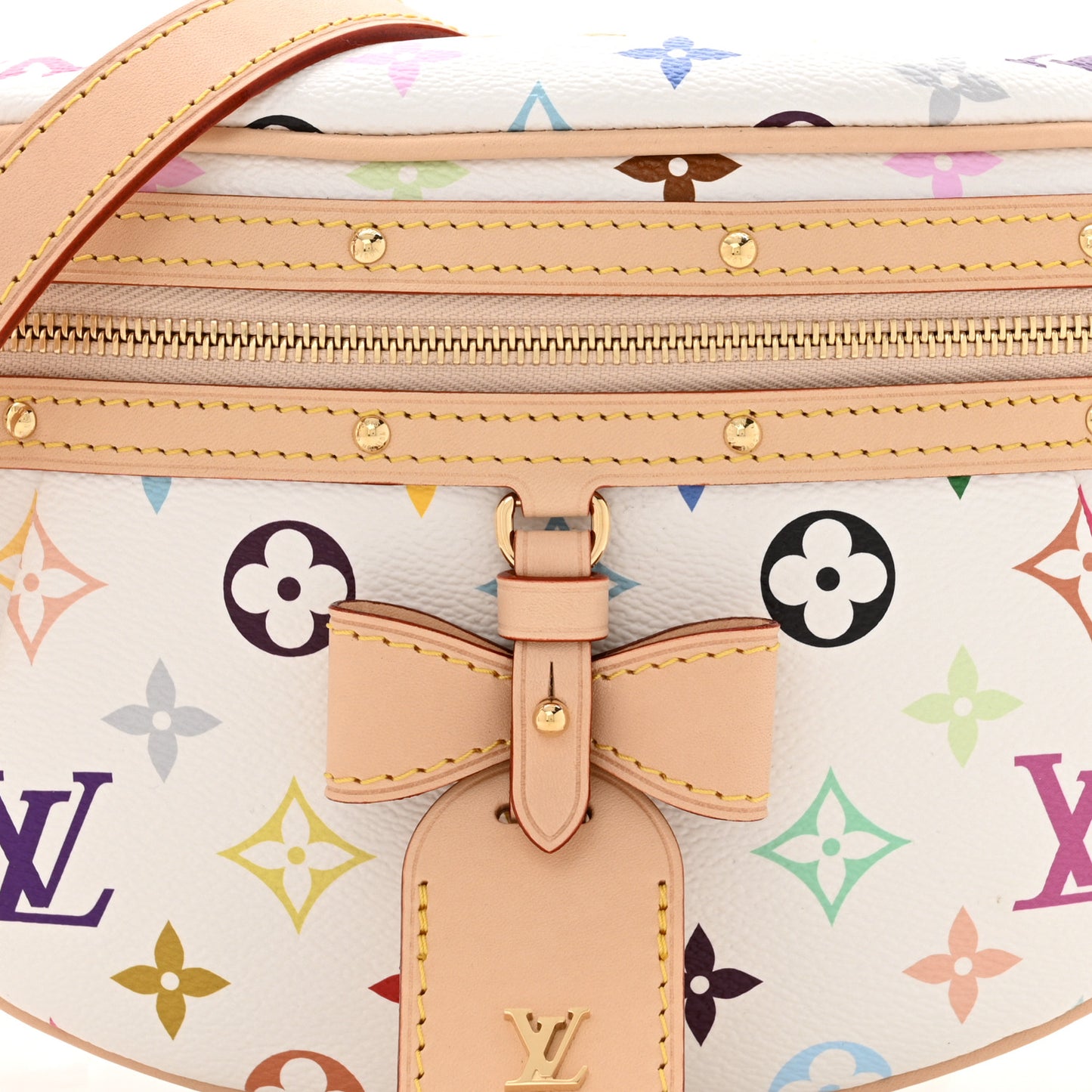 LV X TM Monogram Multicolor High Rise Bumbag White