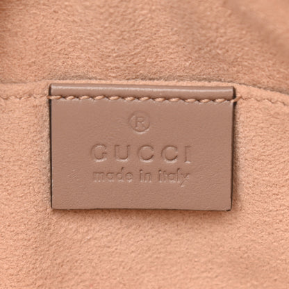Gucci Calfskin Matelasse Mini GG Marmont Chain Shoulder Bag Porcelain Rose 6 of 12