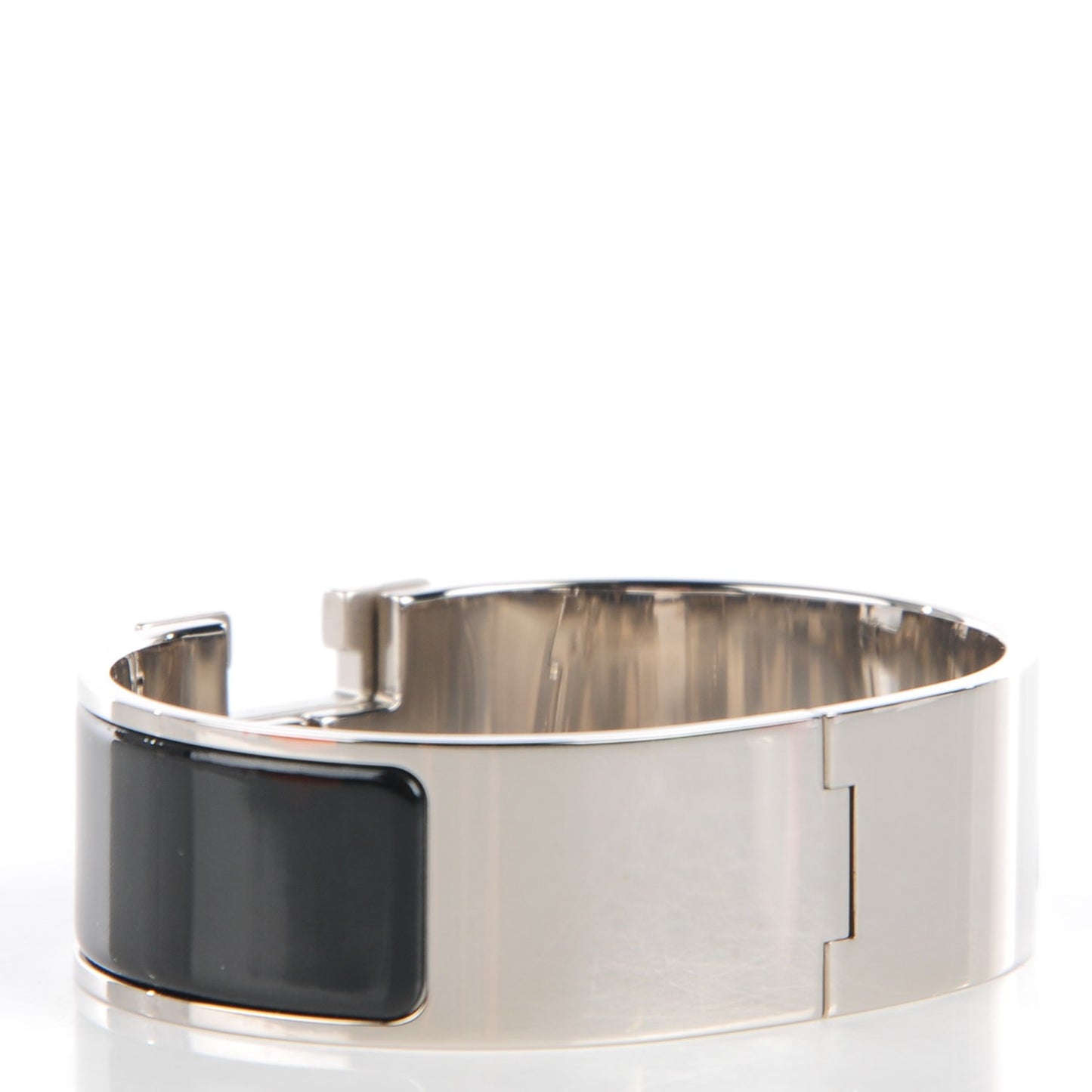 Enamel Wide Clic Clac H Bracelet GM Black