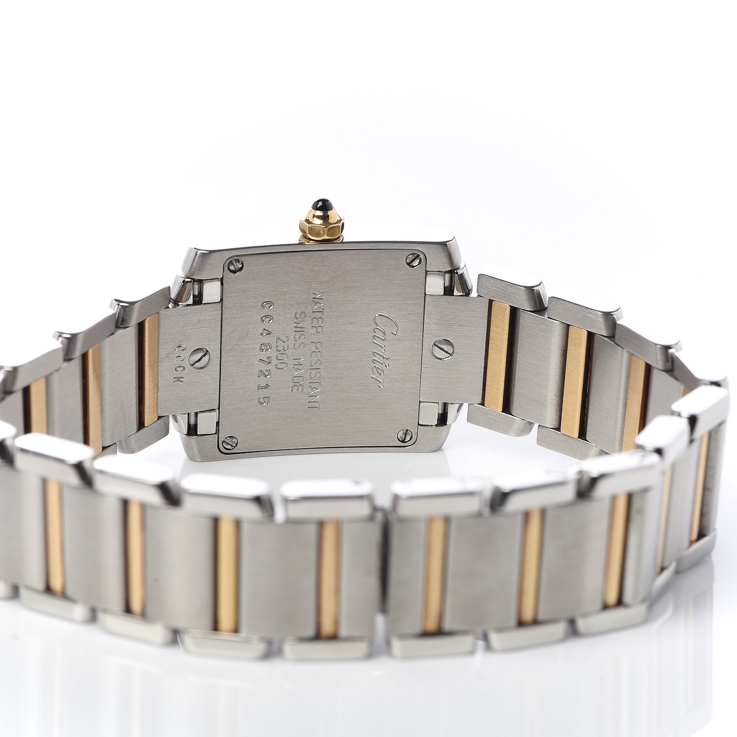 Cartier Stainless Steel 18K Yellow Gold 20mm Tank Francaise Quartz Watch 5 of 6